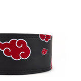 Closed up rear view of anime lifting belt