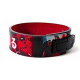 Side display for Attack on Titan powerlifting belts displayed | Anime lifting belt with  vibrant graphics, durable leather, perfect for powerlifting and weightlifting