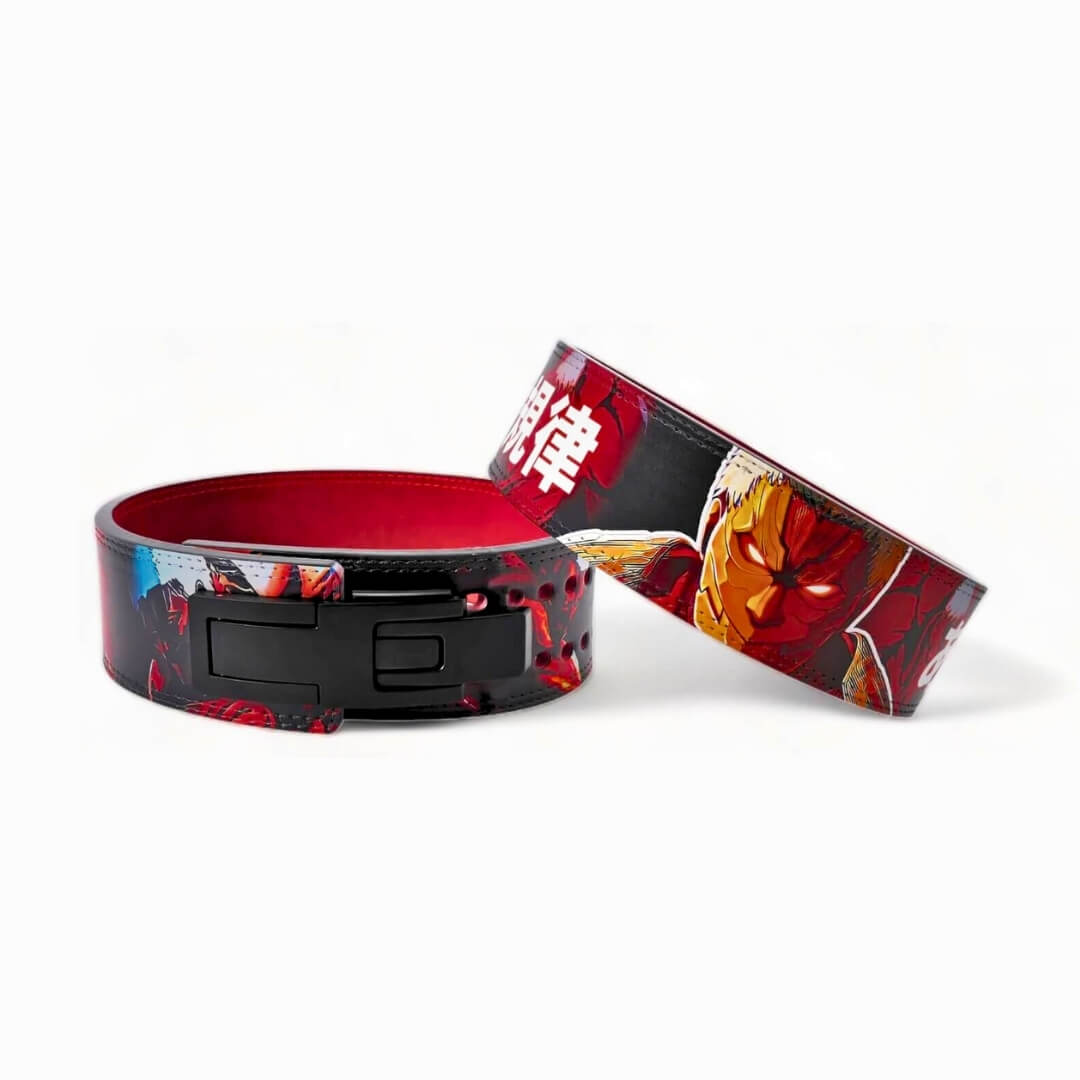 Attack on Titan powerlifting belts displayed | Anime lifting belt with  vibrant graphics, durable leather, perfect for powerlifting and weightlifting