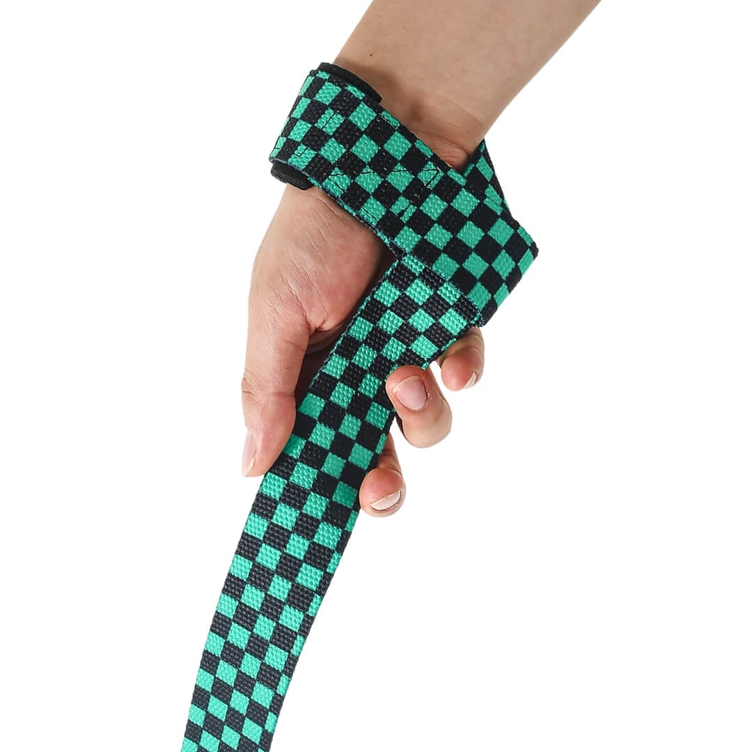 Unleash your inner warrior with the green checkered Demon Slayer wrist strap, offering unbeatable wrist support and a bold, stylish look.