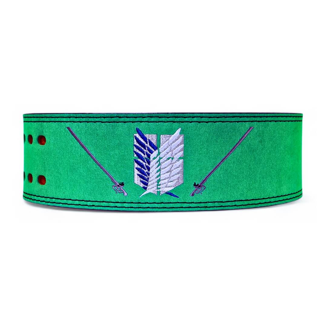 Rear view of anime lifting belt for weightlifting and powerlifting