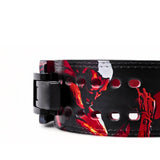 Close up side view of Armored Titan Lever belt |  | Anime lifting belt with  vibrant graphics, durable leather, perfect for powerlifting and weightlifting
