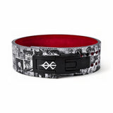 Front view of Berserk Powerlifting Belt on display | anime lifting belt with manga artwork. Built for strength training sports