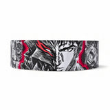 Rear view of Berserk Powerlifting Belt on display | anime lifting belt with manga artwork. Built for strength training sports