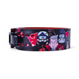 Other side view of Chibi Akatsuki weightlifting belts | Anime lifting belts with printed design highlighting the detailed characters from Naruto