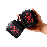 Berserk Wrist Wraps On Display | Anime wrist wraps that stabilizes wrists during weightlifting and other strength training sports