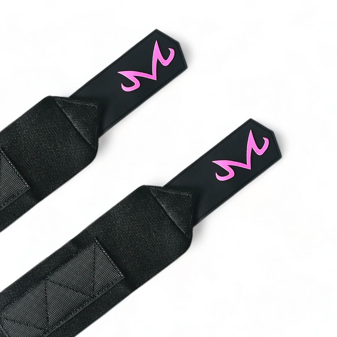 Buu anime wraps on display | Anime wrist wraps offering compression for weightlifting