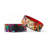 Dragon Ball Z lifting belt with vibrant, colorful graphics featuring iconic characters like Goku and Frieza, offering strong support and unique style.