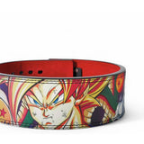 Closed up view of for Dragonball Z Lifting Belt | DBZ Anime powerlifting belt