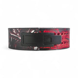 2nd view of Baki Anime Powerlifting Belt. Anime Weightliftng Belt with adjustable lever for powerlifting