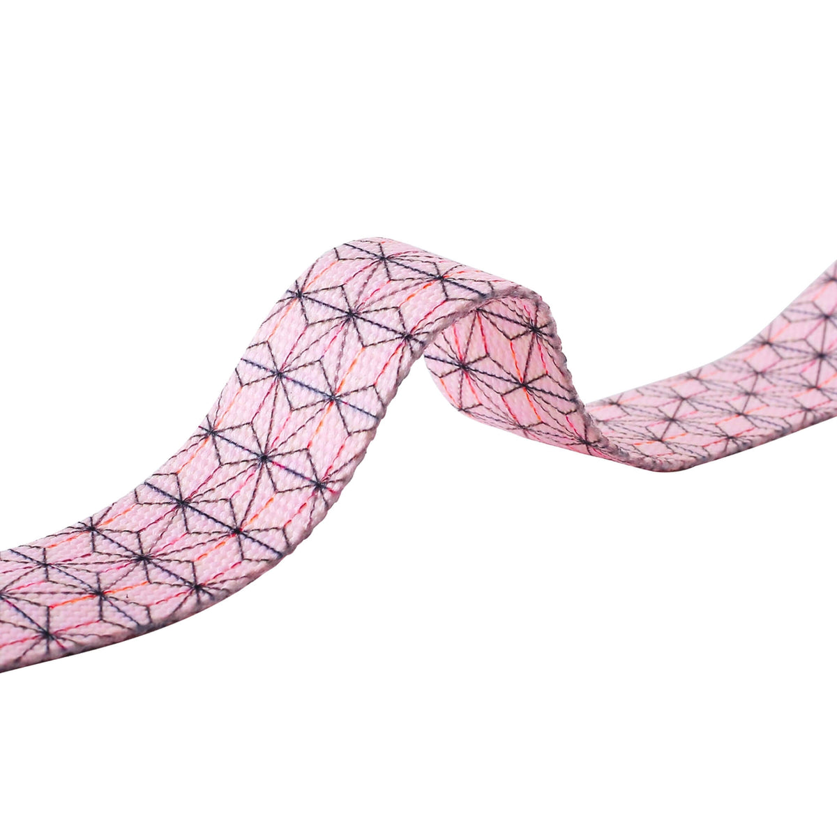 iconic floral asanoha pattern for Demon Slayer lifting straps, perfect for powerlifting and weightlifting