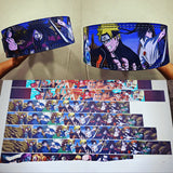 Custom naruto inspired anime lifting belts on display