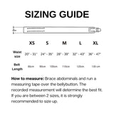 SIZING GUIDE FOR SIGNATURE BLACK POWERLIFTING BELT