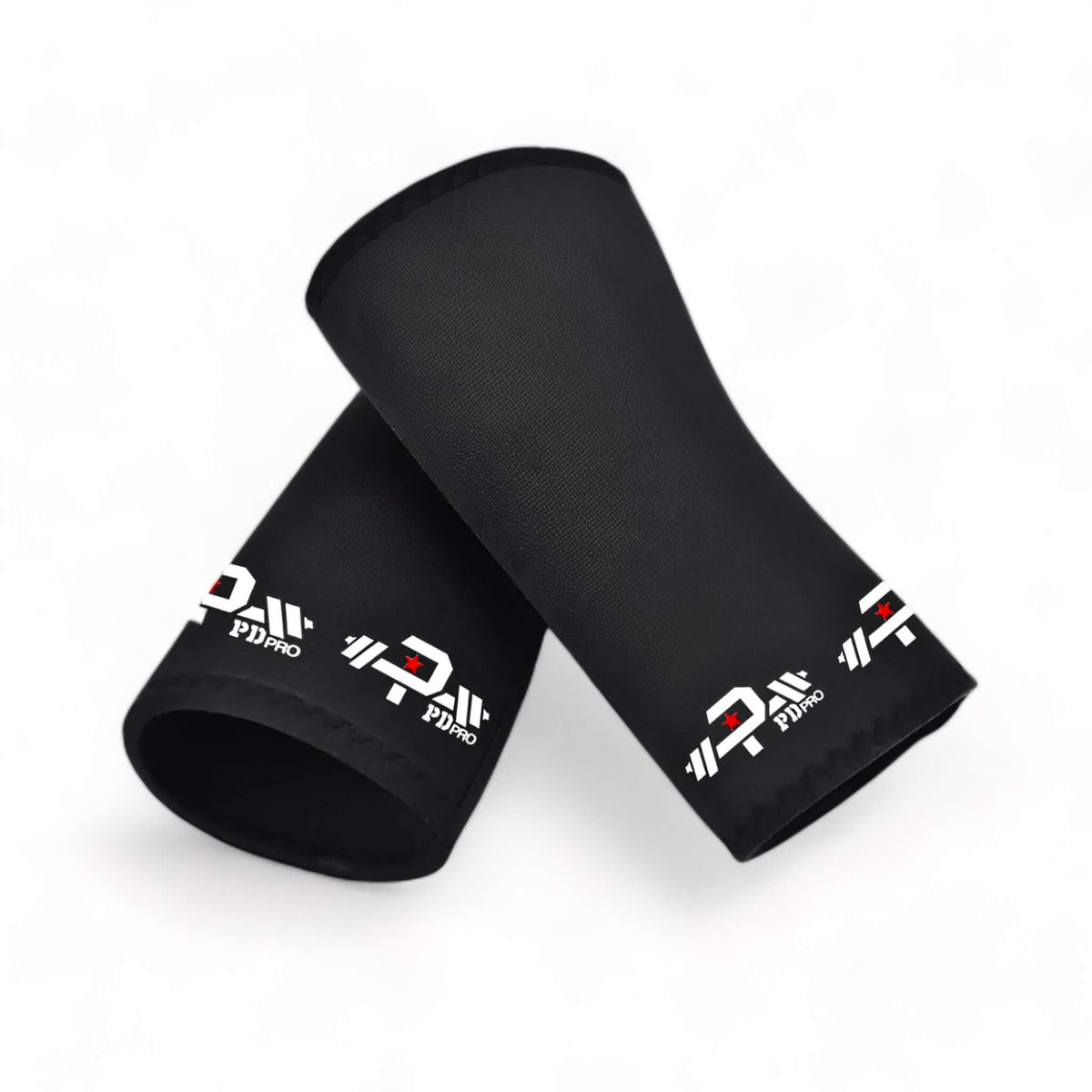 7mm knee sleeves with PDPRO logo and stitching for heavy squats