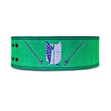 Main view of AOT anime lifting belt for weightlifting and powerlifting