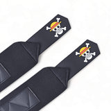 inspired by the iconic One Piece anime. These wrist wraps are designed to blend style and functionality, providing exceptional wrist support and stability while showcasing the renowned symbols of Luffy's Crossbone and Strawhat.