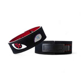 Naruto powerlifting belt showcasing vibrant anime artwork featuring Naruto and other characters. High-quality leather with durable construction, ideal for fitness enthusiasts and anime fans.