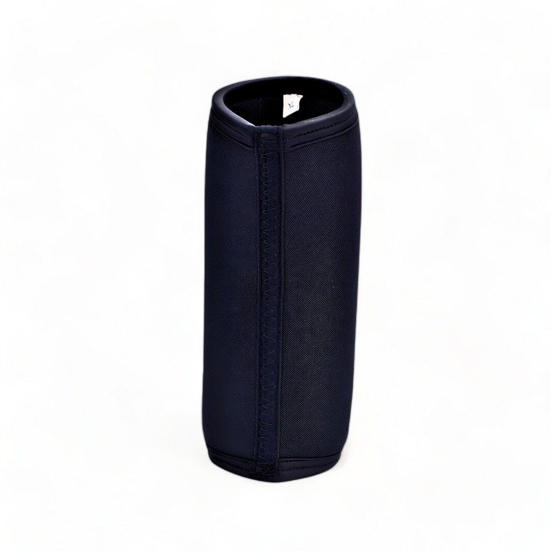 Black neoprene Power Dragon elbow sleeve, showing simplicity and effective design for lifts.