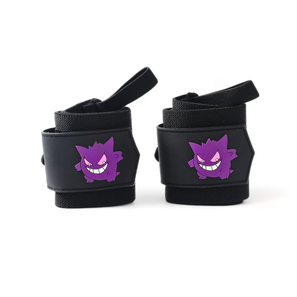 Our Gengar wrist wraps are the perfect gym accessories for weightlifting. Ideal anime gym gift for fitness enthusiasts.