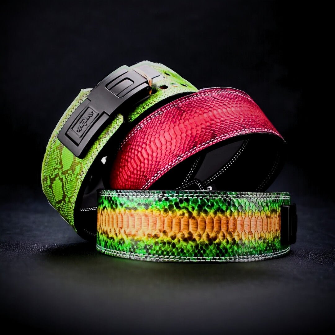 "PYTHON" LEVER BELT - SERPENT SERIES - Akinci Strength | Weightlifting belt with snake like scale offering a premium powerlifting gear