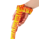 iconic flaming pattern for Demon Slayer lifting straps, perfect for powerlifting and weightlifting