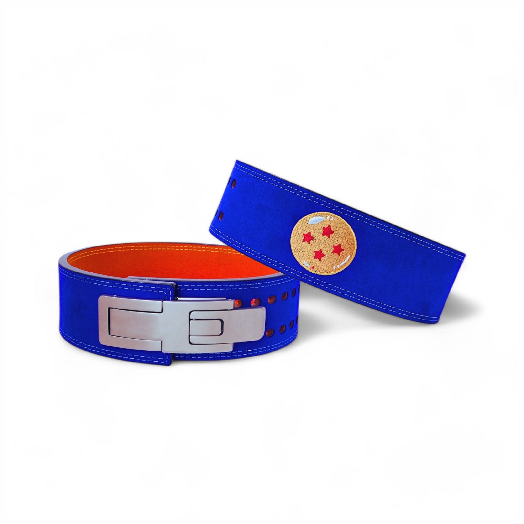 Dragon Ball Z lifting belt with vibrant, colorful graphics featuring iconic characters like Goku and Frieza, offering strong support and unique style.