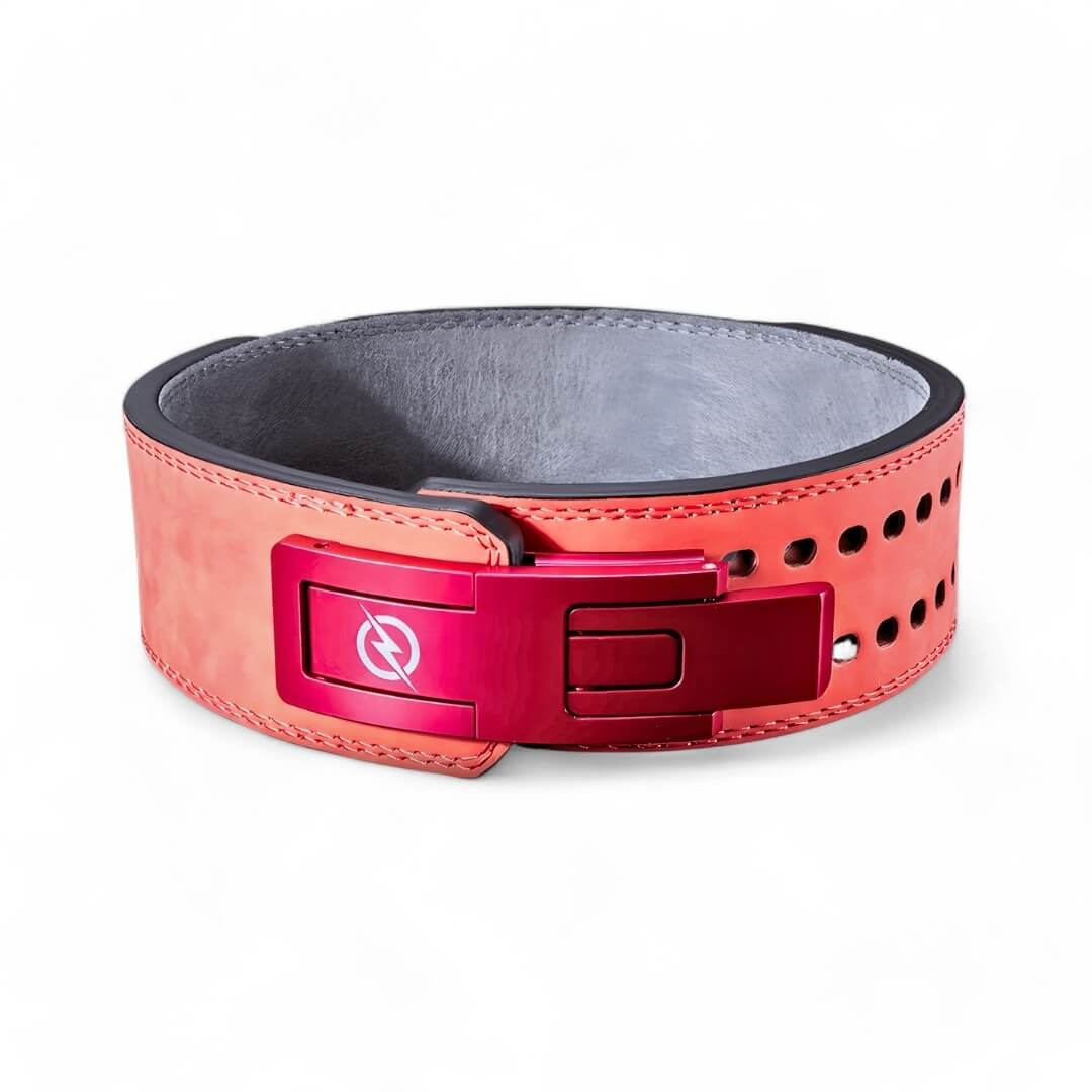 Display of pink lifting belt | Weightlifting belt, suitable for powerlifting and strength training