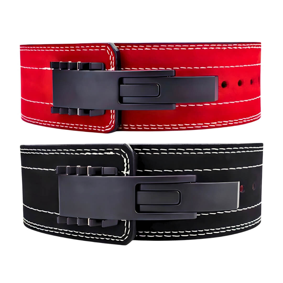 TWO 10mm "TITAN" - PIONEER LEVER BELT | Weightlifting belt with pioneer adjustable lever for powerlifting