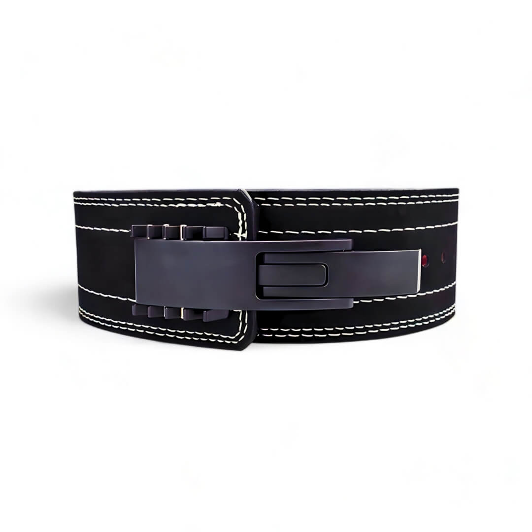 Black 10mm "TITAN" - PIONEER LEVER BELT | Weightlifting belt with pioneer adjustable lever for powerlifting