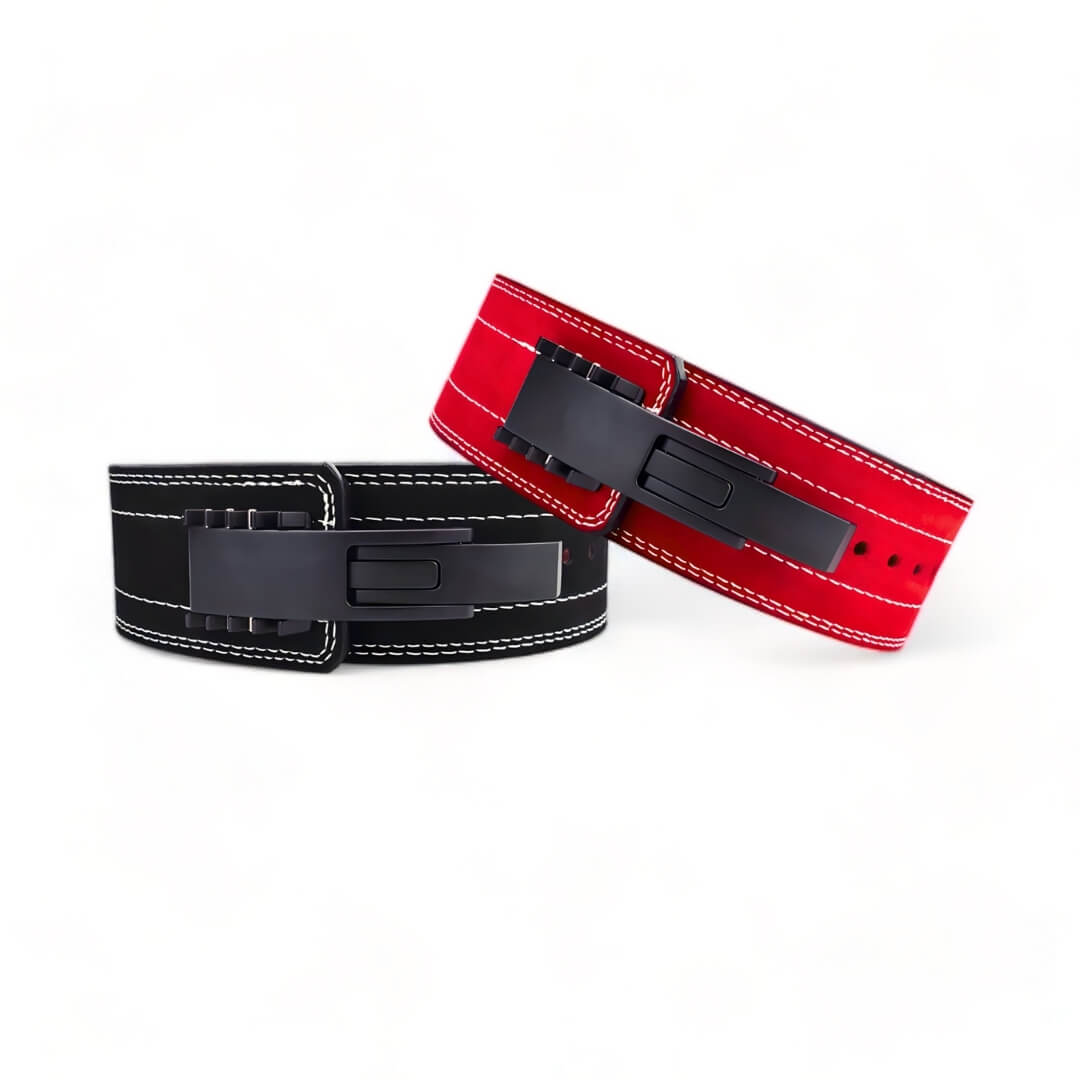 TWO 10mm "TITAN" - PIONEER LEVER BELT | Weightlifting belt with pioneer adjustable lever for powerlifting